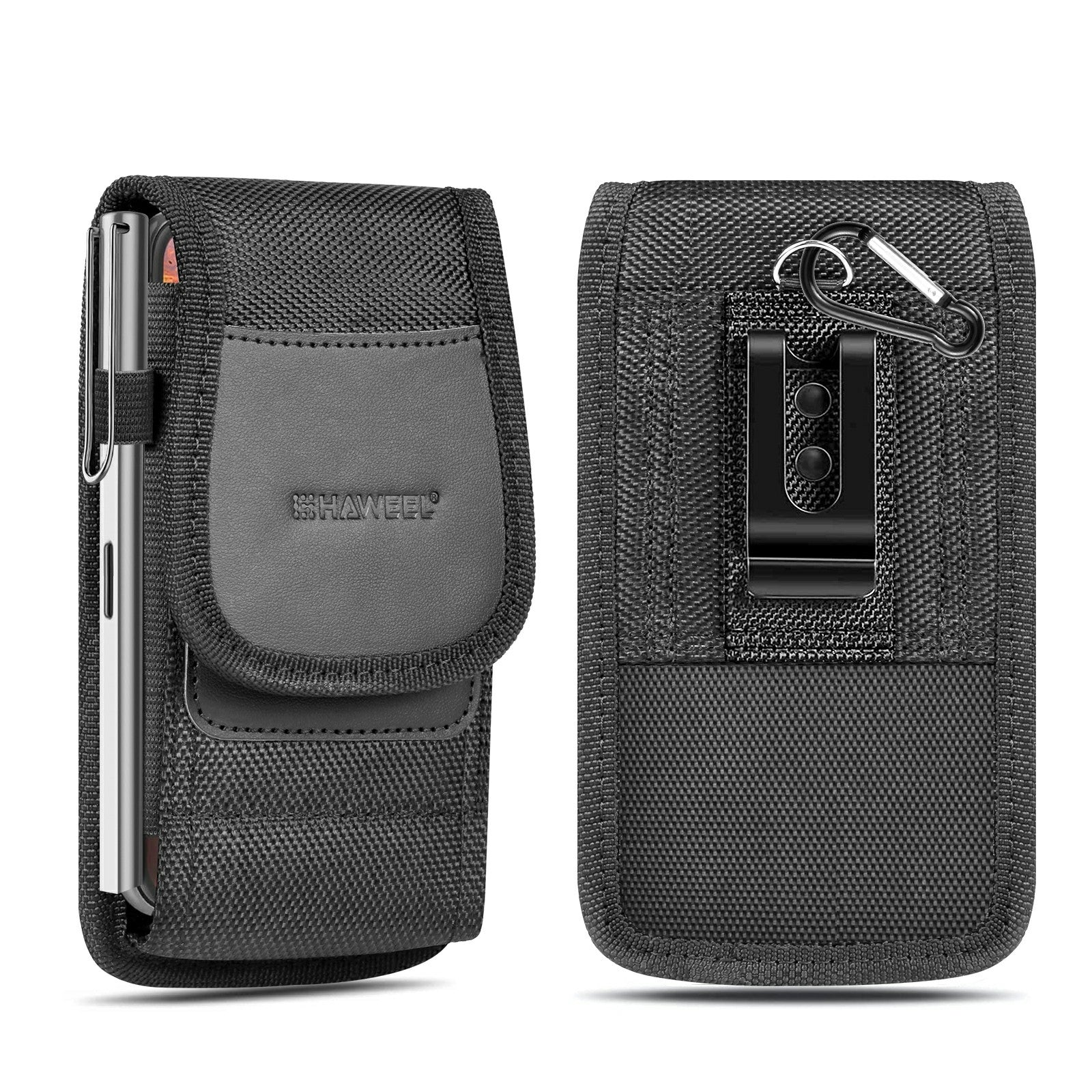 HAWEEL HWL2173B Men Nylon 6.1-6.8inch Phone Storage Vertical Pouch Waist Belt Backpack Strap Hanging Bag HAWEEL HWL2173B Men Nylon 6.1-6.8inch Phone Storage Vertical Pouch Waist Belt Backpack Strap Hanging Bag